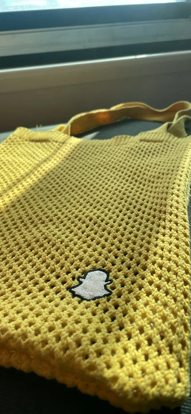 Yellow Snapchat Tote Bag thumbnail