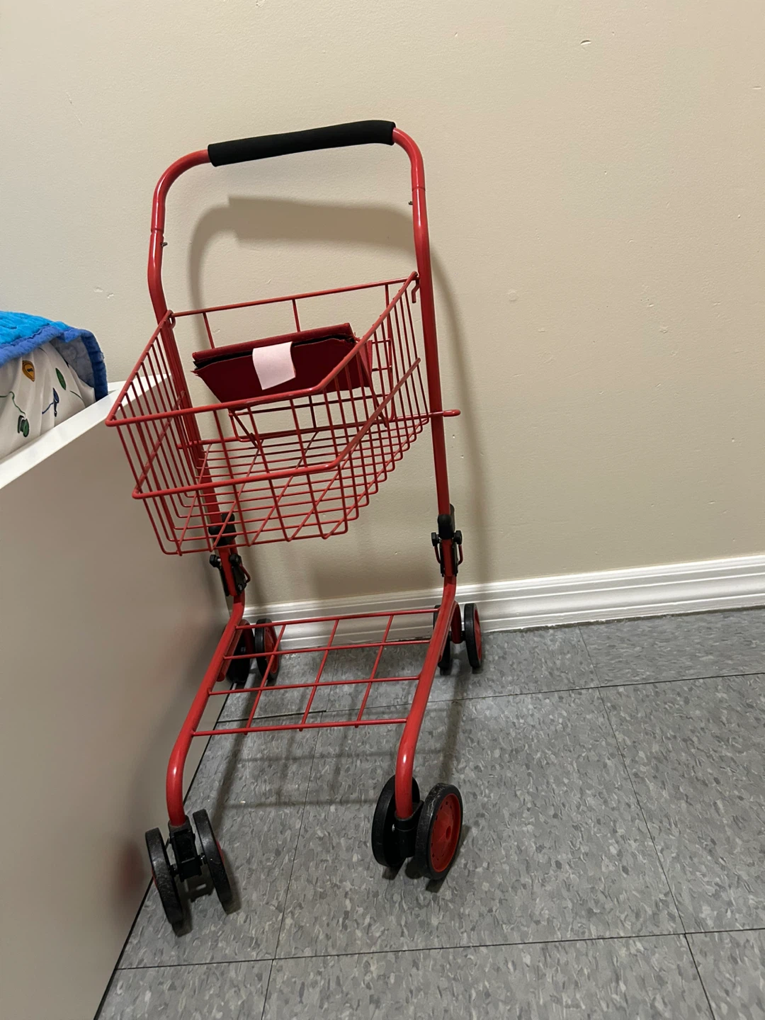 Red Toy Shopping Cart