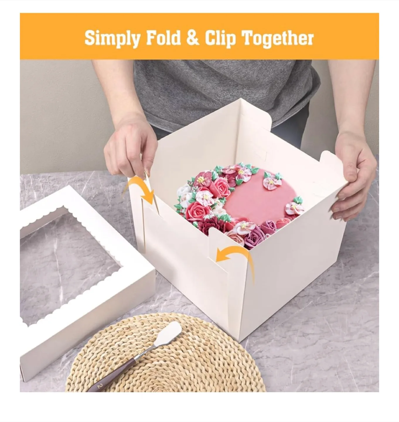 Pack of 8x8x8" Cake Boxes image indicator(3)