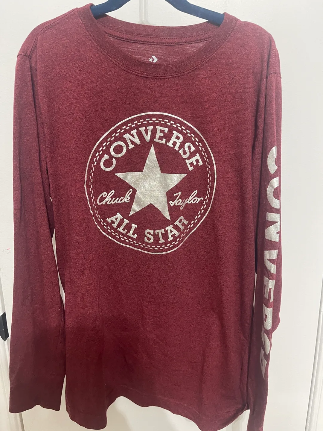XL kids Converse burgundy Long sleeve thumbnail