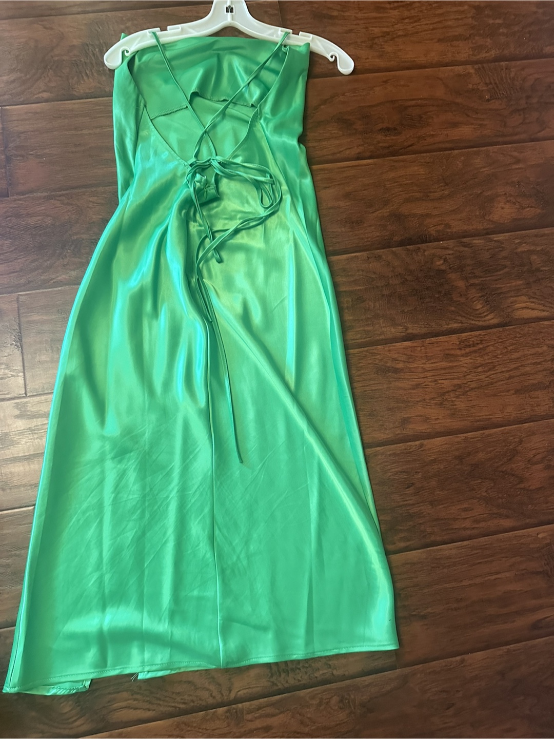 Green Satin Dress - photo 2