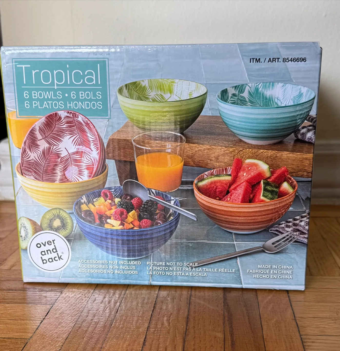 Over and Back Tropical 6 Bowls - New in Box!