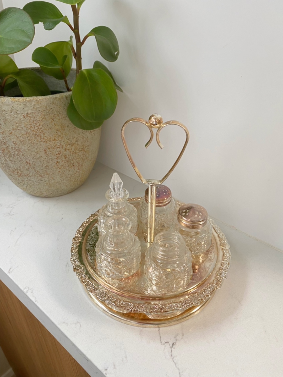 Vintage Crystal S/P Serving Carousel - photo 2