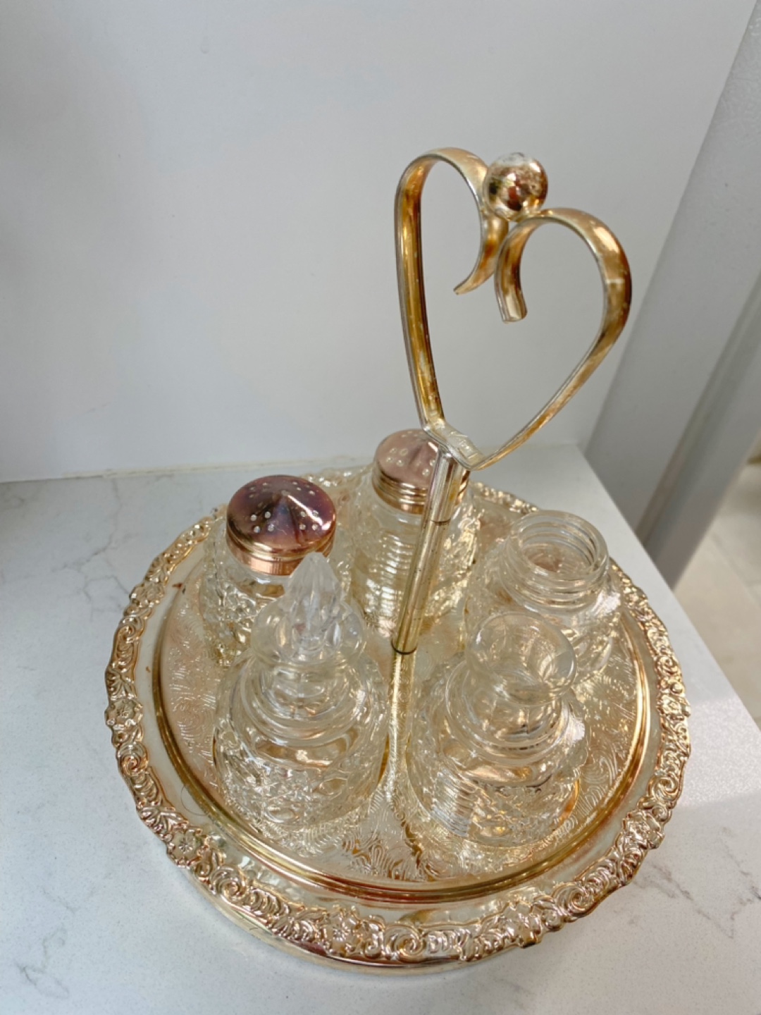 Vintage Crystal S/P Serving Carousel - photo 4