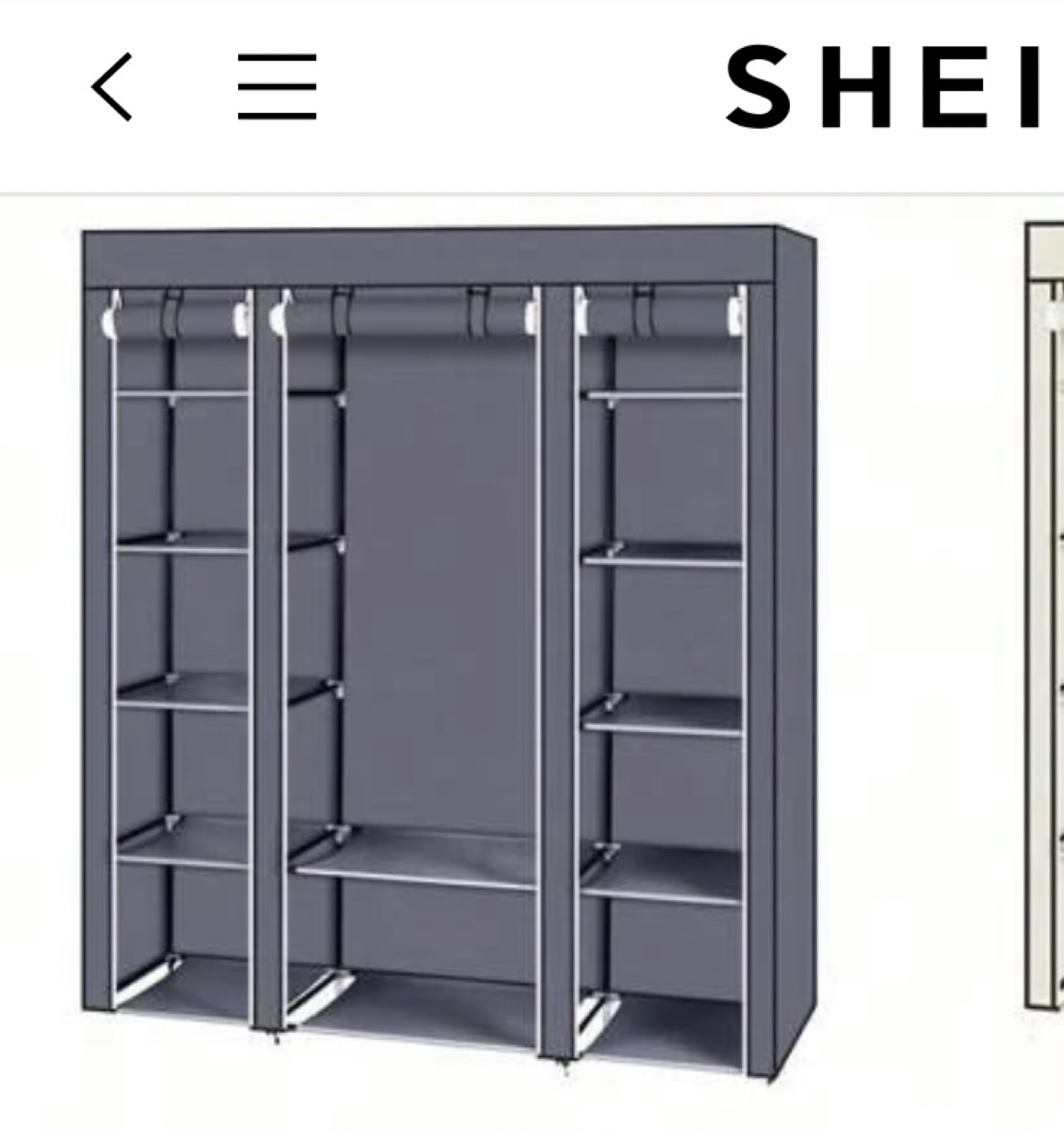 SHEIN Portable Wardrobe Closet Organizer - photo 2