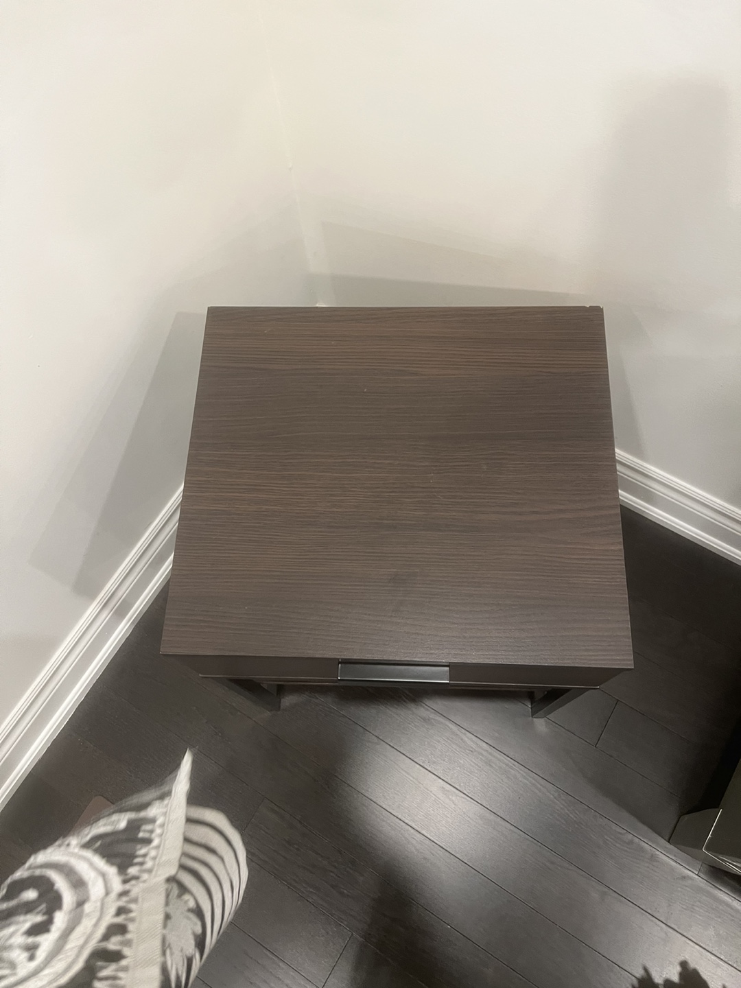 Brown Wood Nightstand with Drawer - photo 5