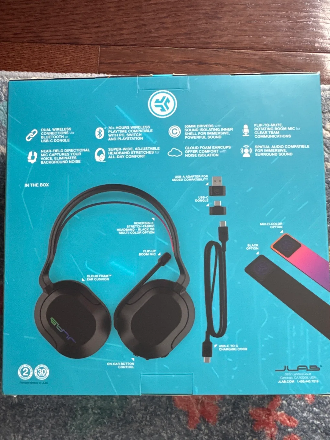 JLab Nightfall Wireless Gaming Headset - New image indicator(2)