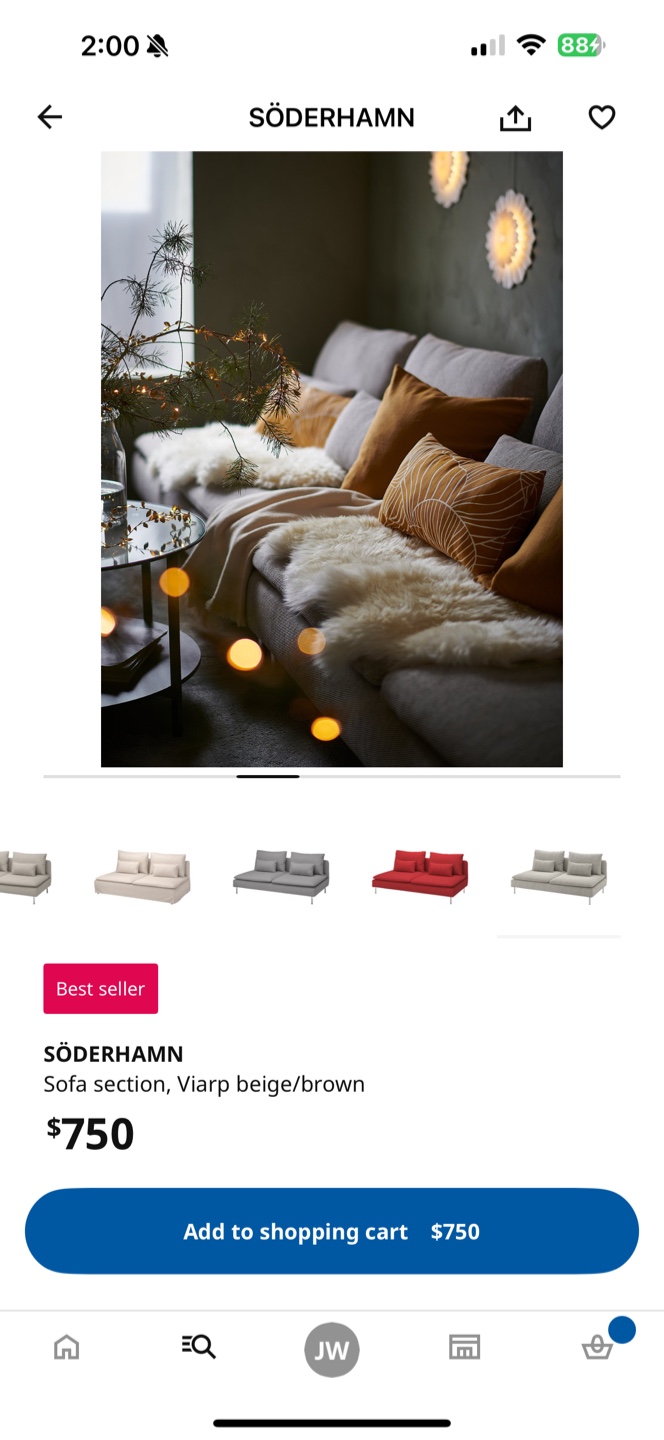 IKEA SÖDERHAMN Sofa Section - Viarp Beige/Brown - photo 5