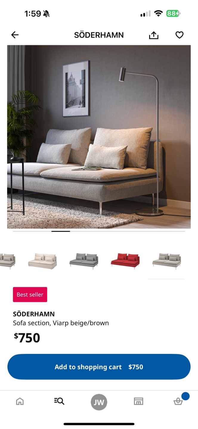 IKEA SÖDERHAMN Sofa Section - Viarp Beige/Brown - photo 4