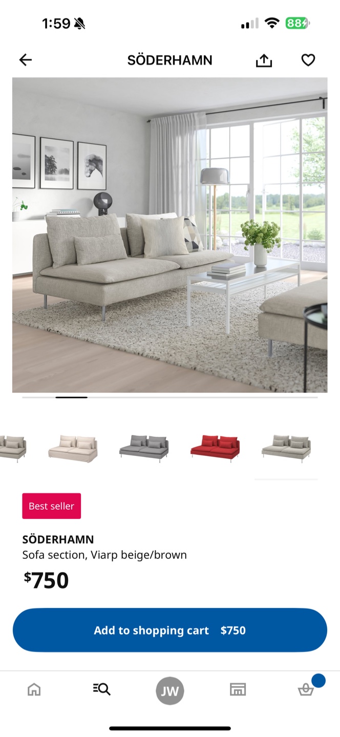 IKEA SÖDERHAMN Sofa Section - Viarp Beige/Brown - photo 3