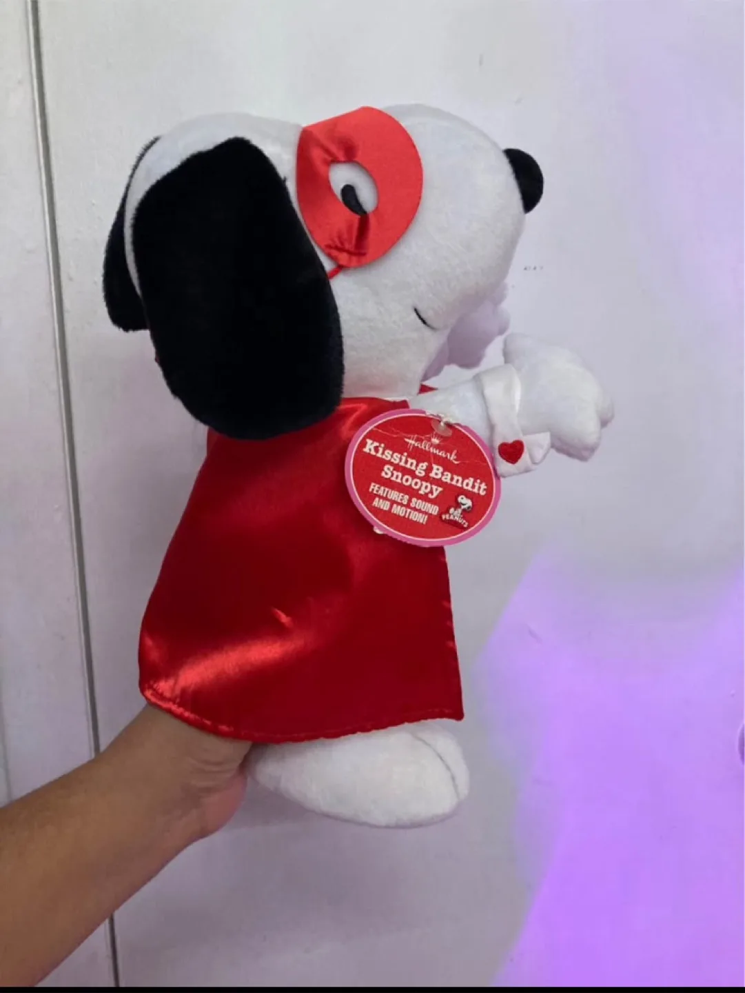 Kissing Bandit Snoopy Plush (makes kissing sounds ) thumbnail