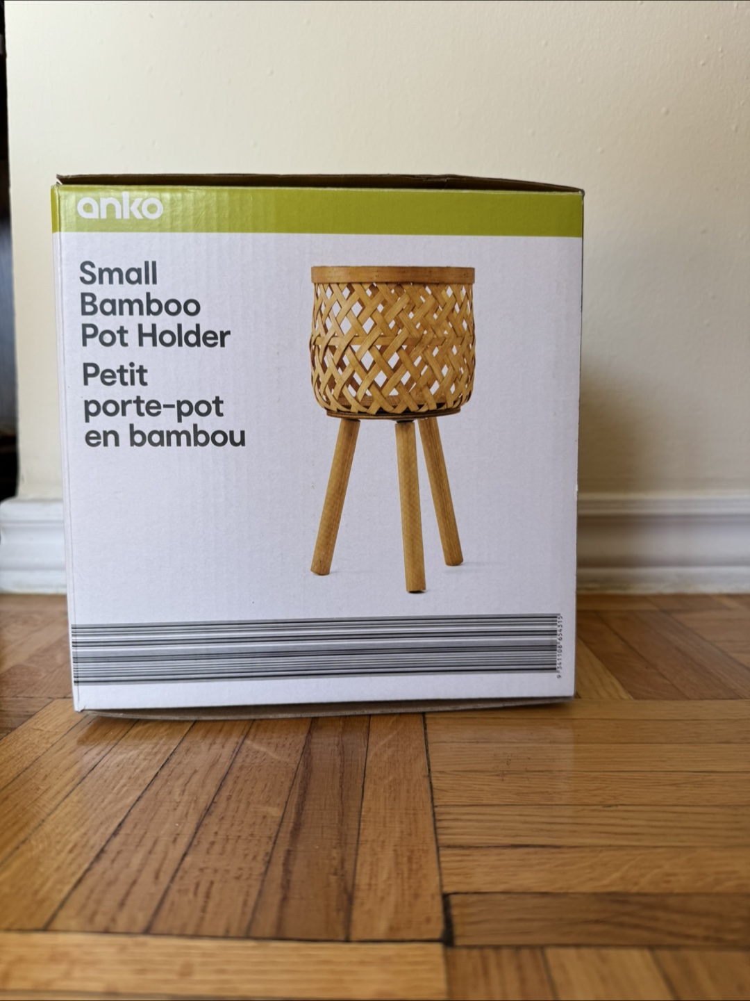 Anko Small Bamboo Pot Holder with ceramic pot - photo 2
