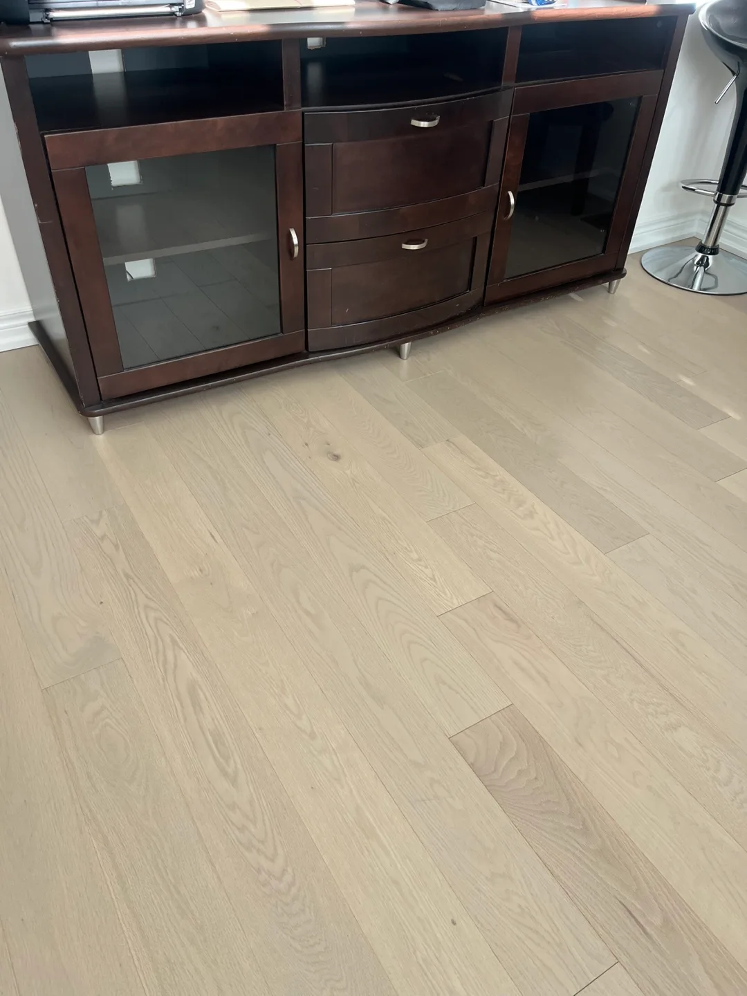 Dark Brown Wood TV Stand thumbnail
