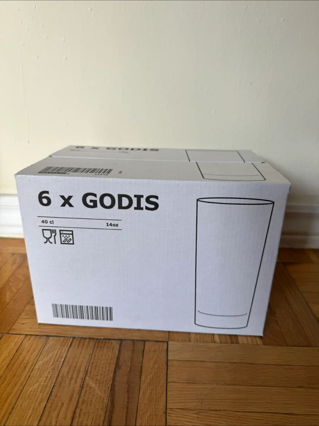 IKEA GODIS Glasses - Set of 6 - Brand New