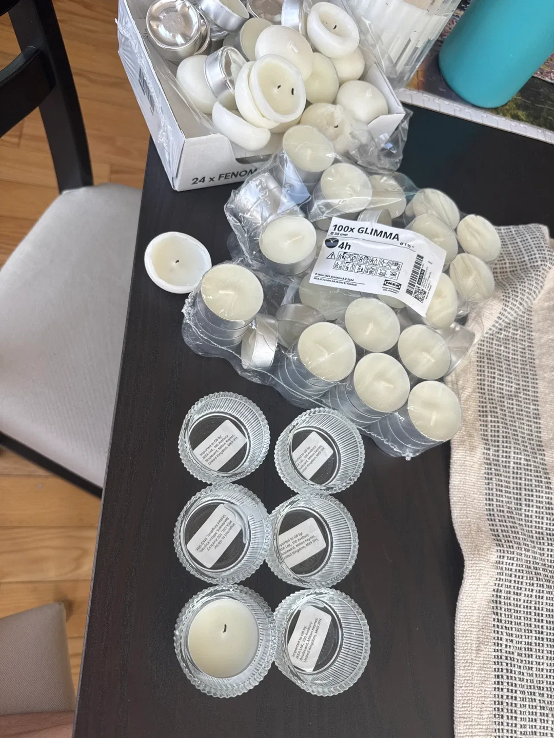 IKEA Fenom & Glimma Tea Lights + 6 Holders thumbnail