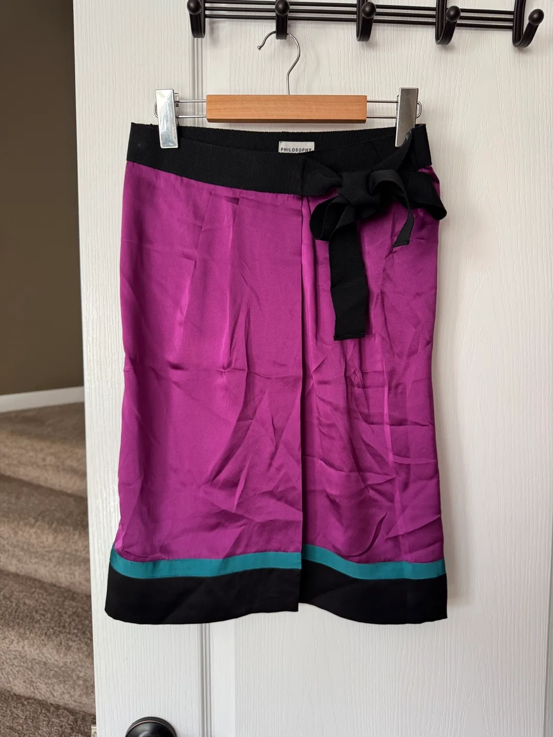 New Philosophy di Alberta Ferretti Purple Silk Skirt - Size 2 thumbnail