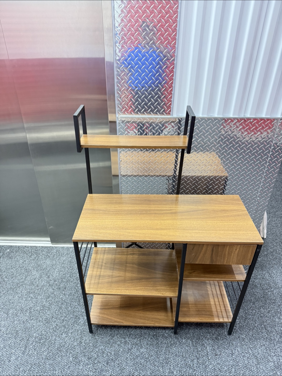 Wooden Bar Cart with Wine Glass Holder - photo 3