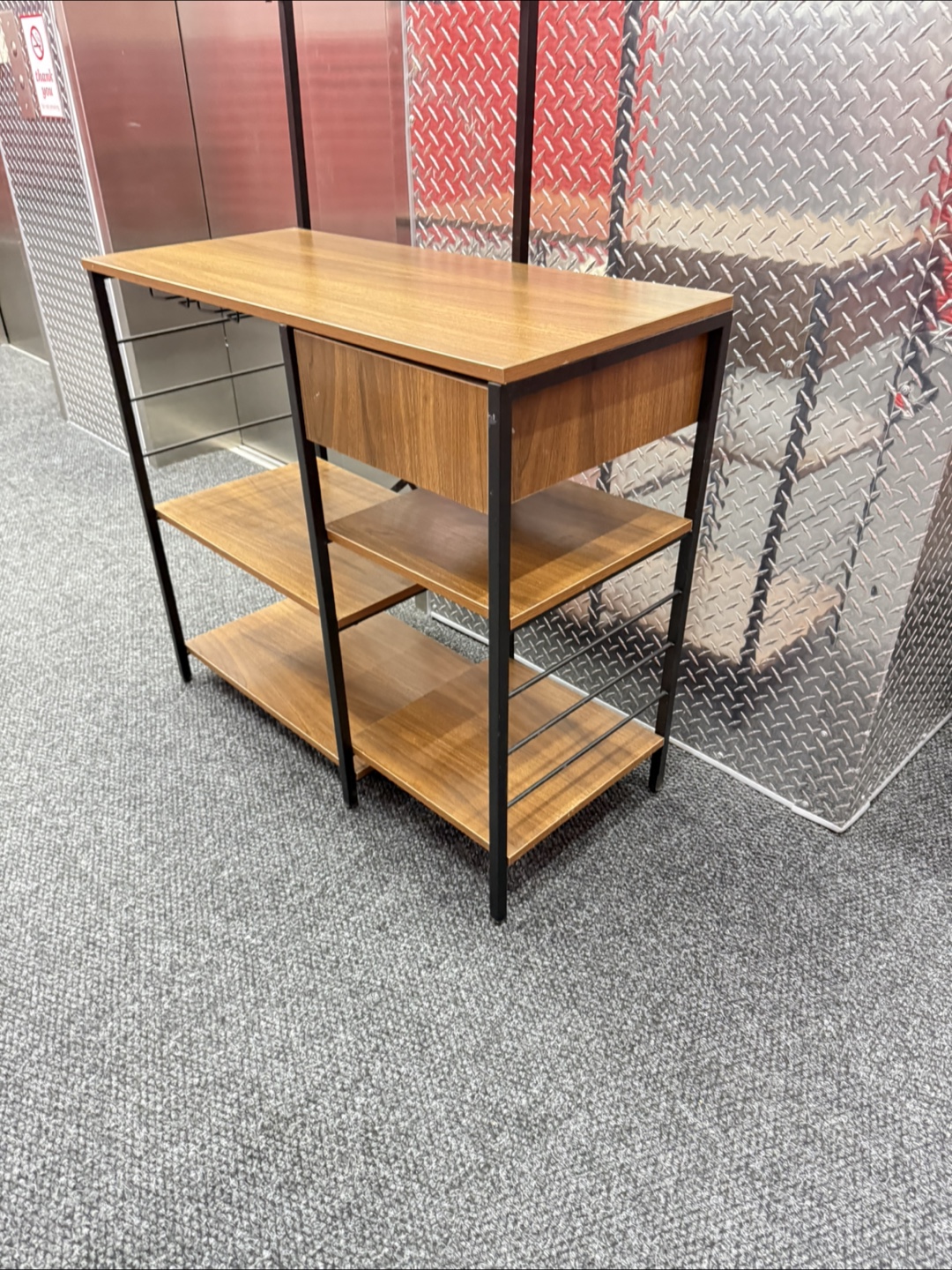 Wooden Bar Cart with Wine Glass Holder - photo 4
