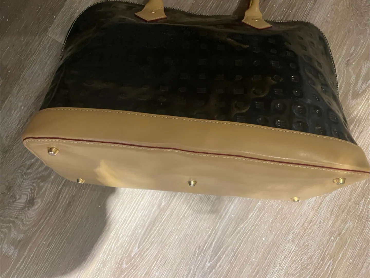 Arcadia Black Patent Leather Dome Satchel image indicator(5)