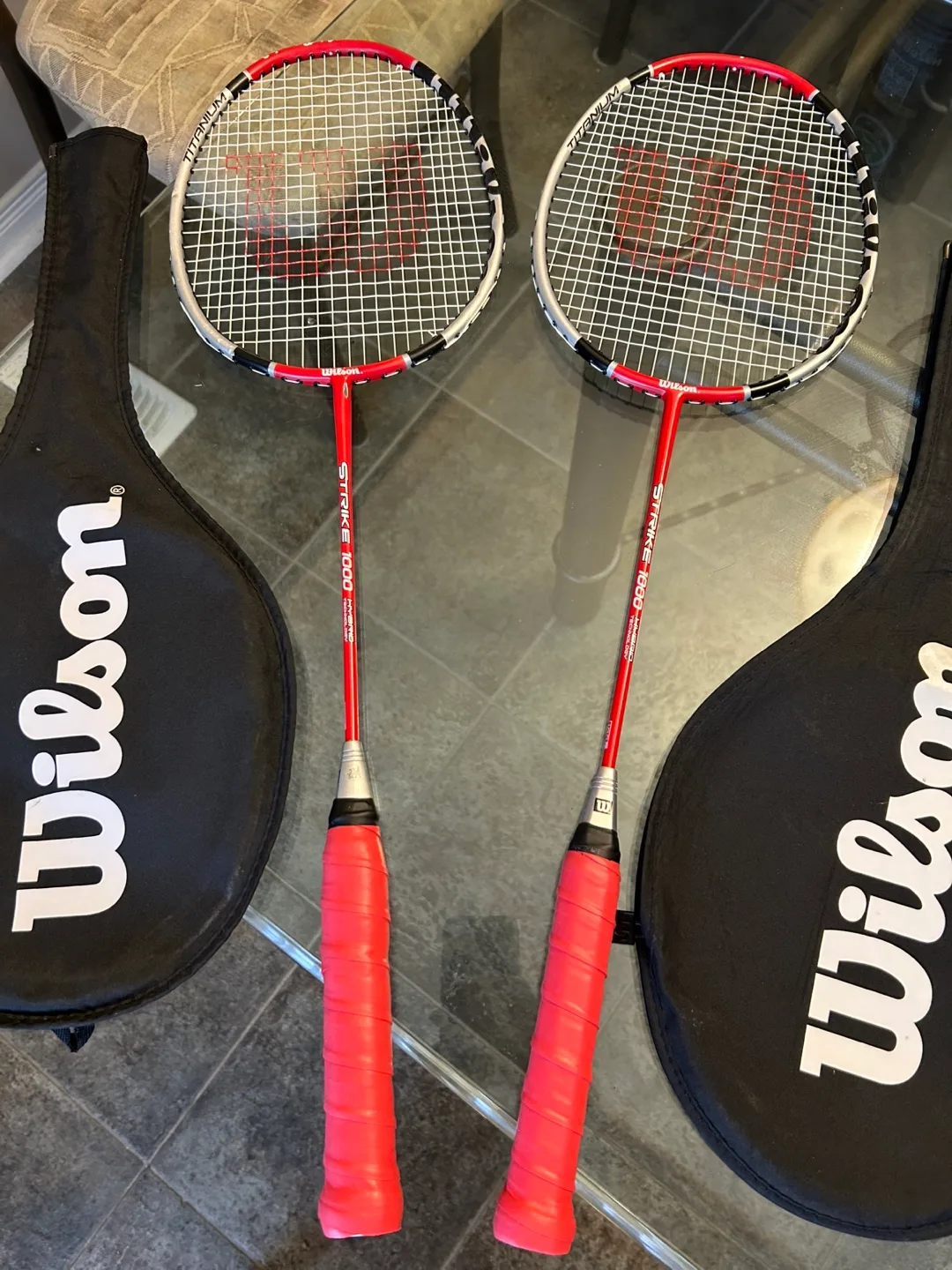 Wilson Strike 1000 Hybrid Adult Badminton Rackets (2)