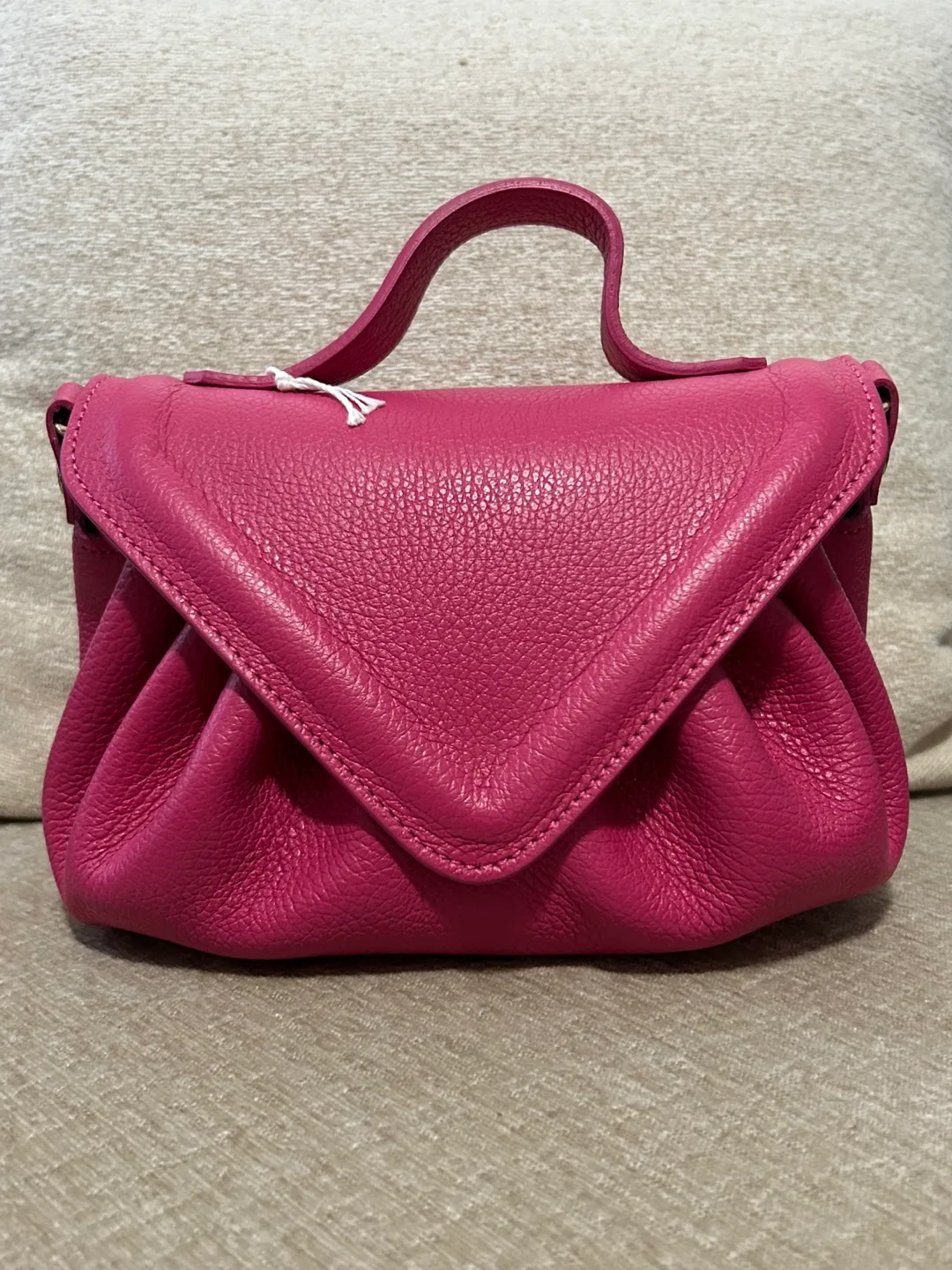 Pink Leather Handbag - Made in Italy
