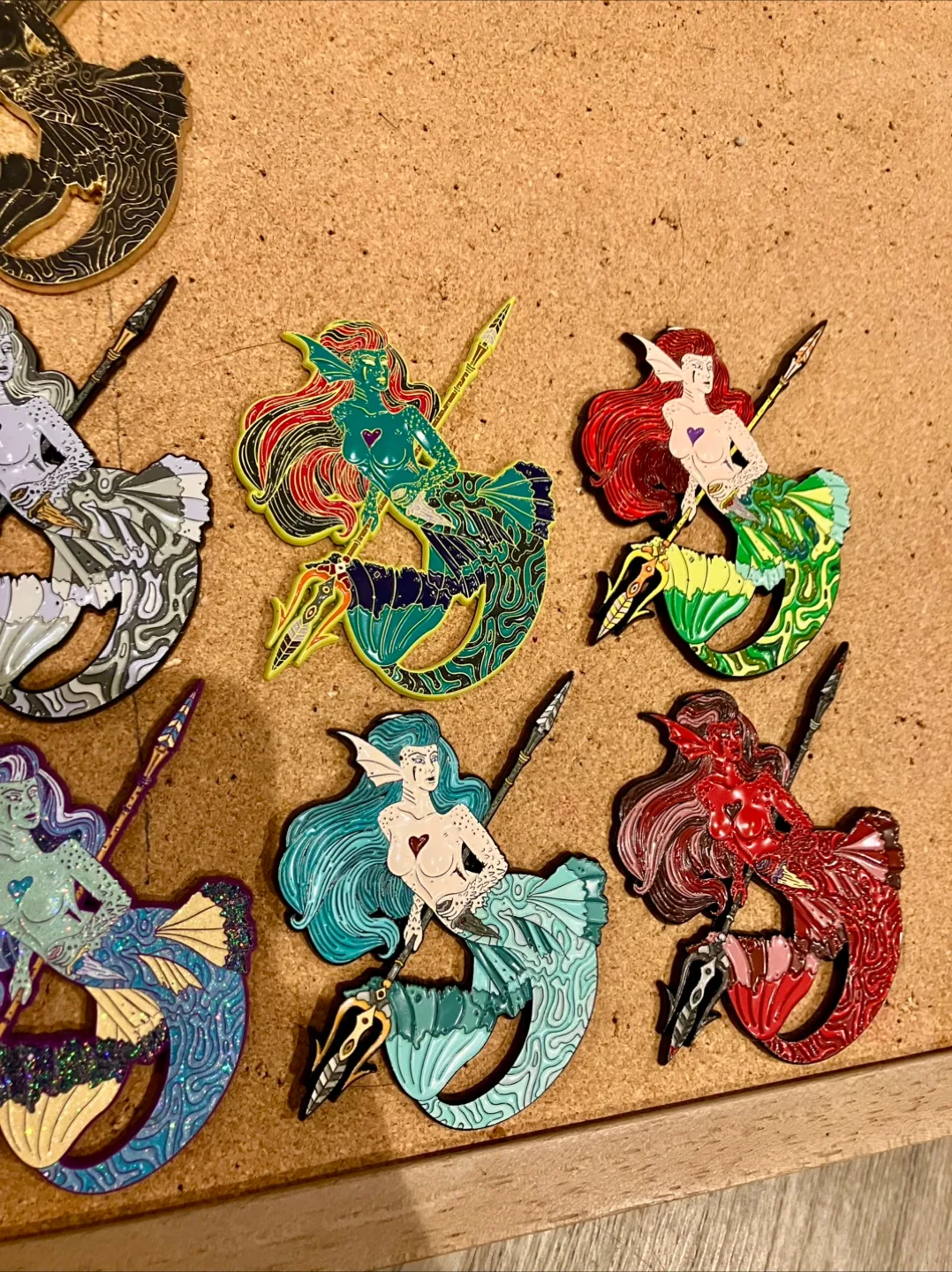 Mermaid Art 3D Enamel Pin Limited Edition Set image indicator(4)