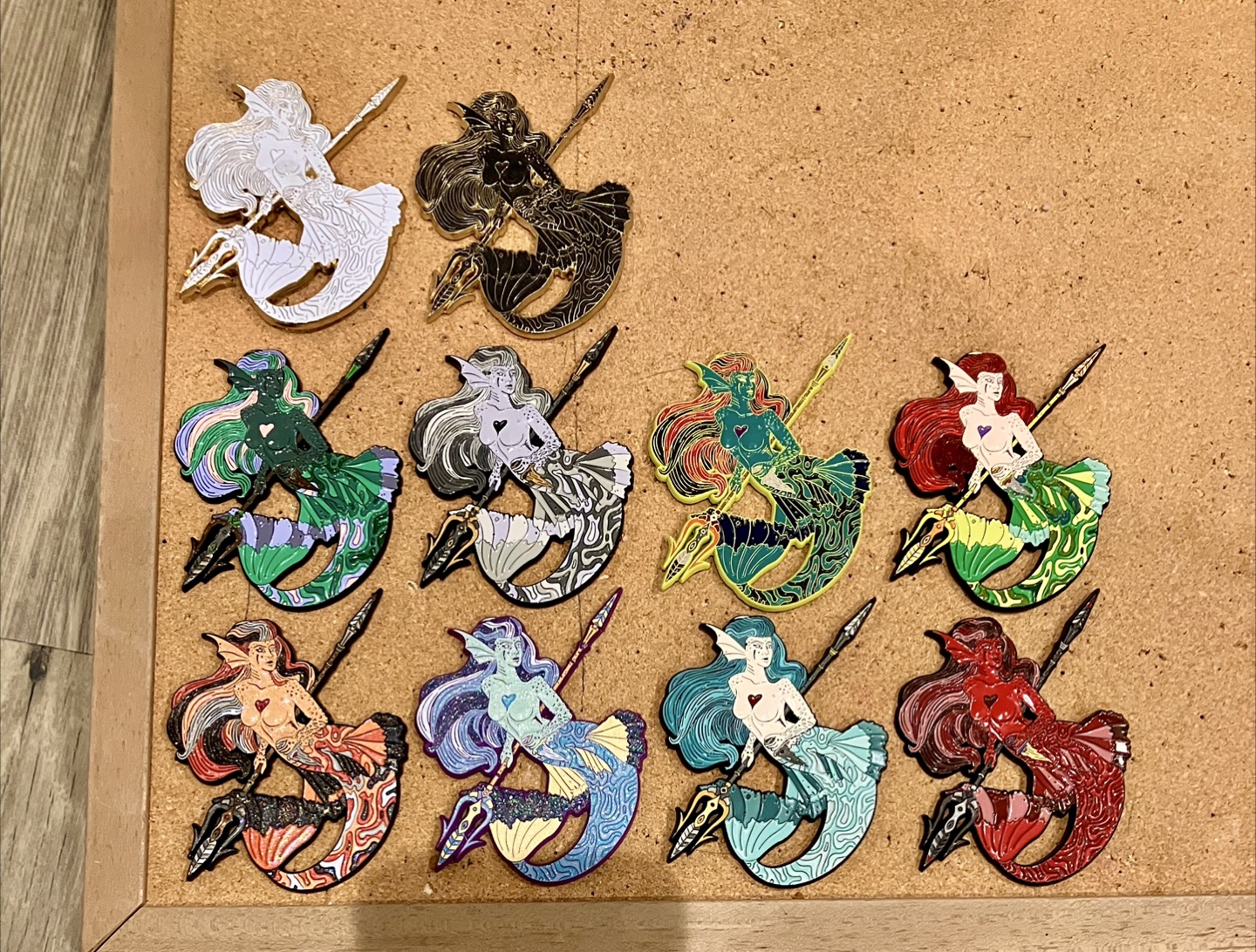 Mermaid Art 3D Enamel Pin Limited Edition Set