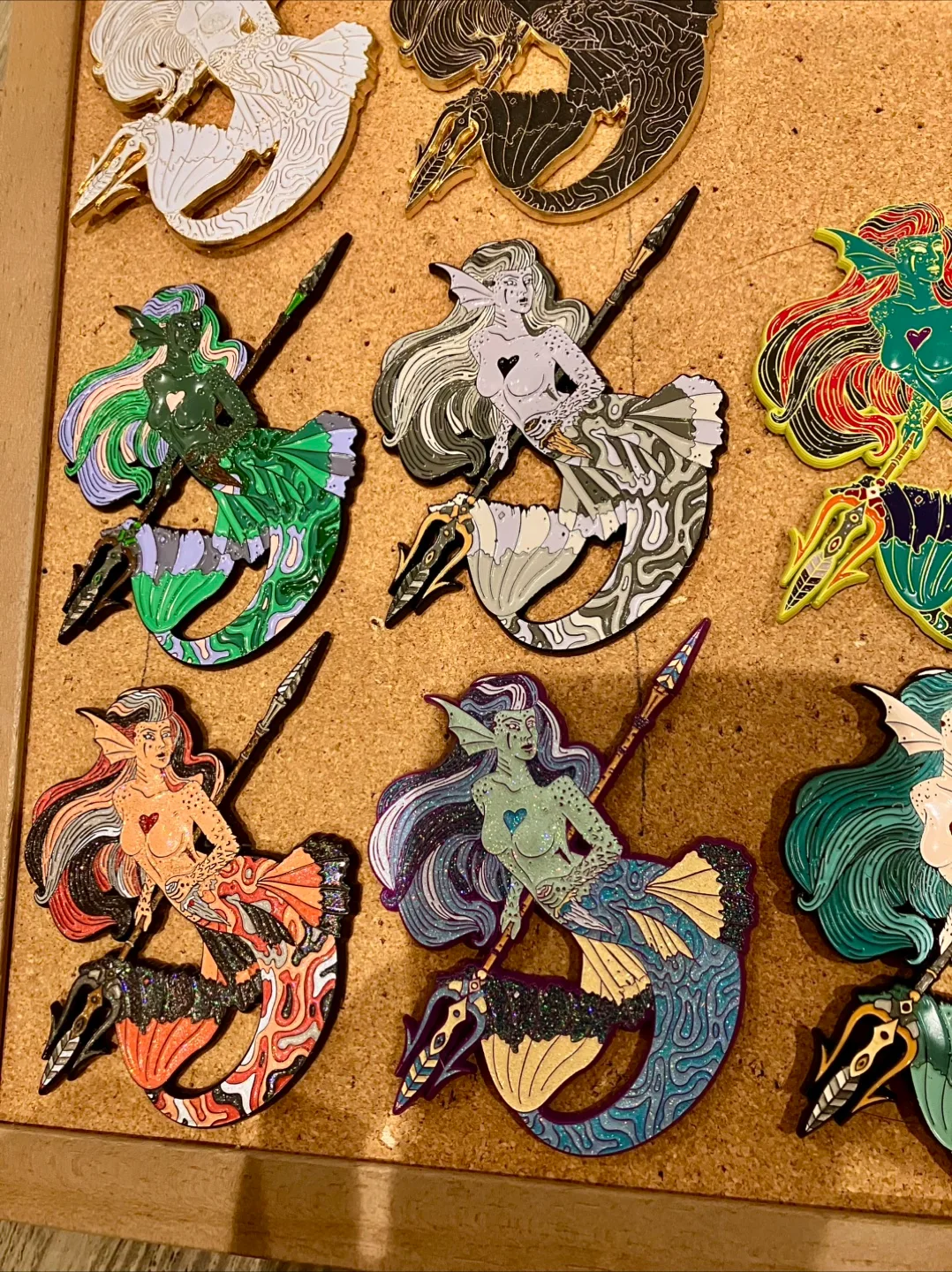 Mermaid Art 3D Enamel Pin Limited Edition Set image indicator(7)