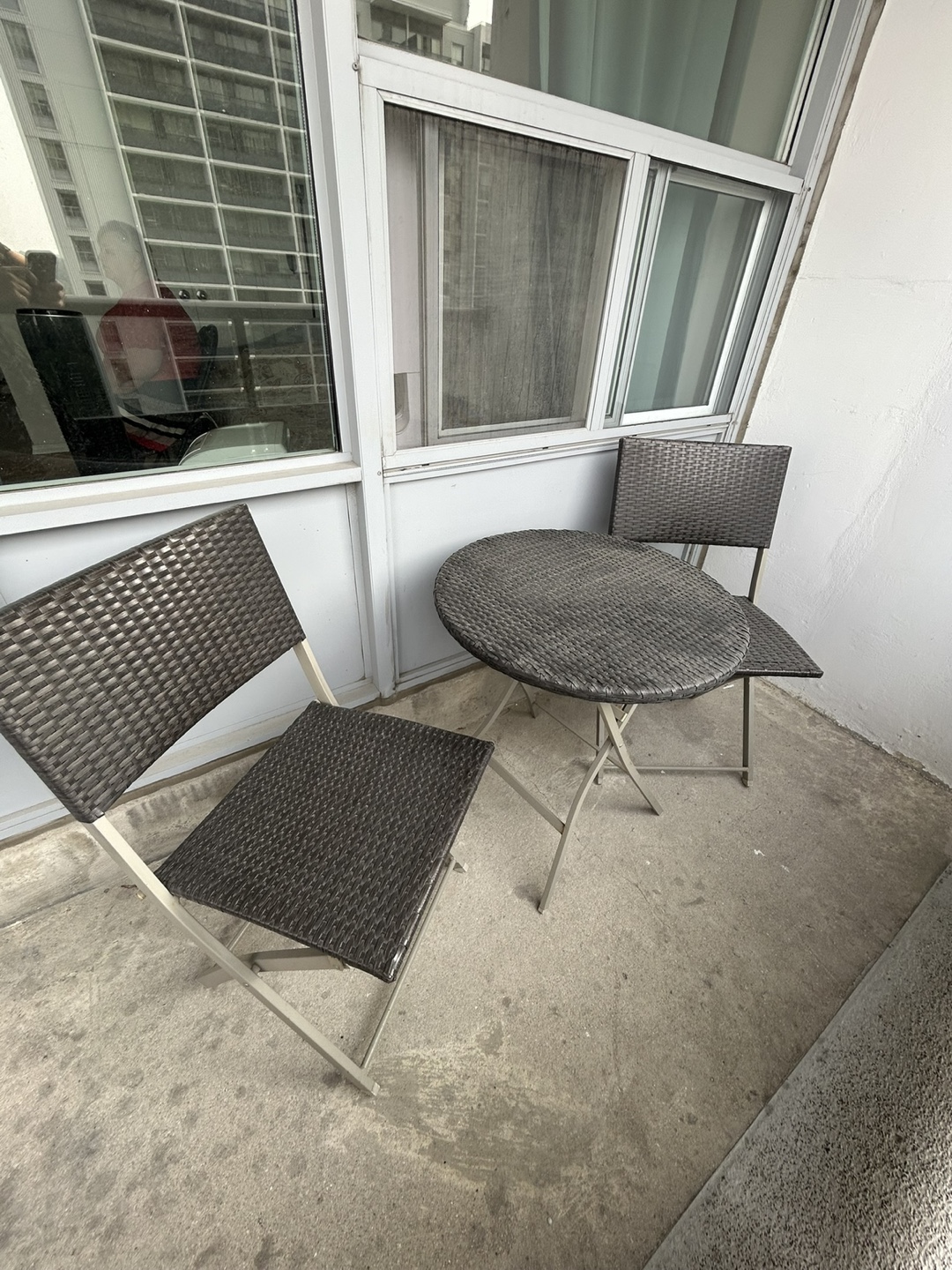 Wicker Patio Set - Table and Two Chairs