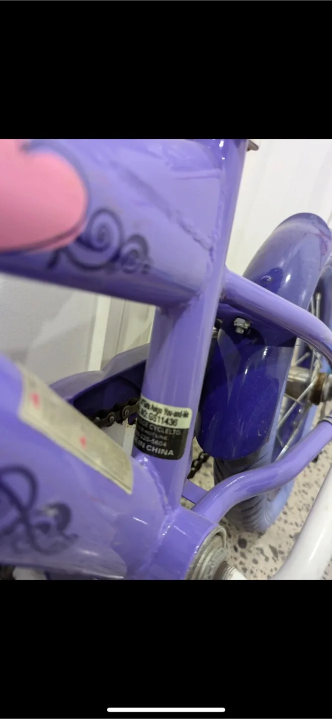 Girls Purple Bike 14 x 1.95 image indicator(5)