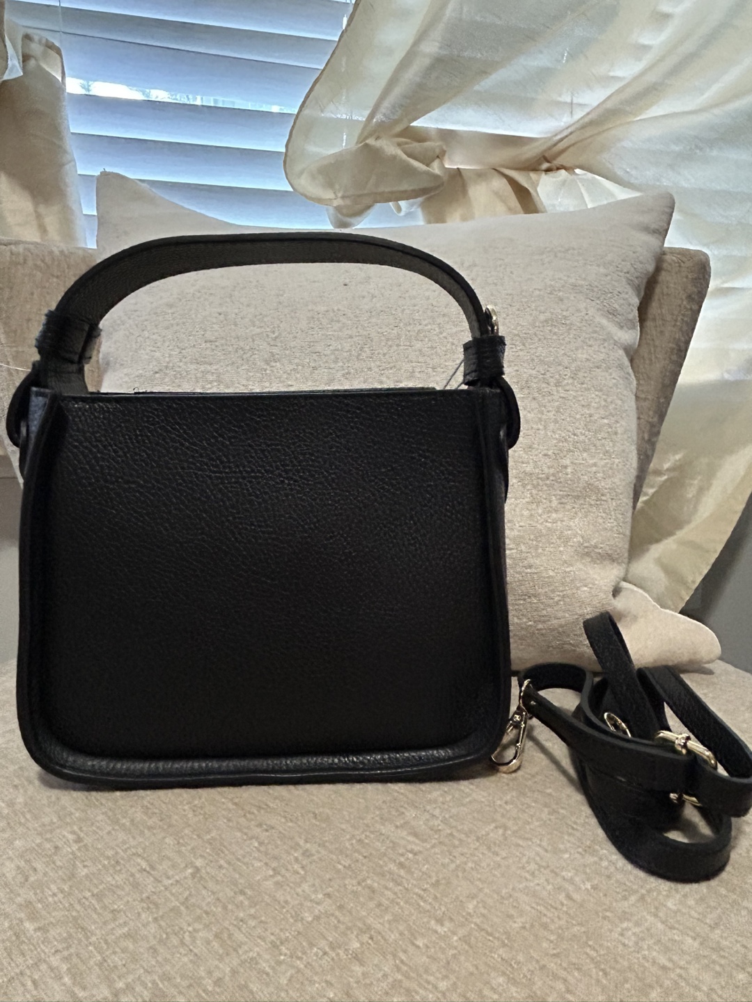Black Top Handle Bag