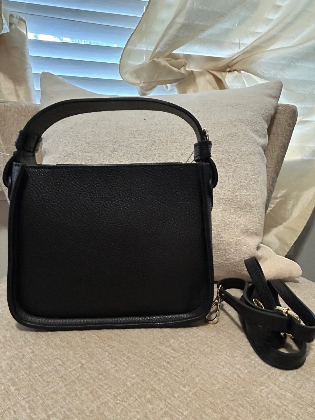 Black Top Handle Bag
