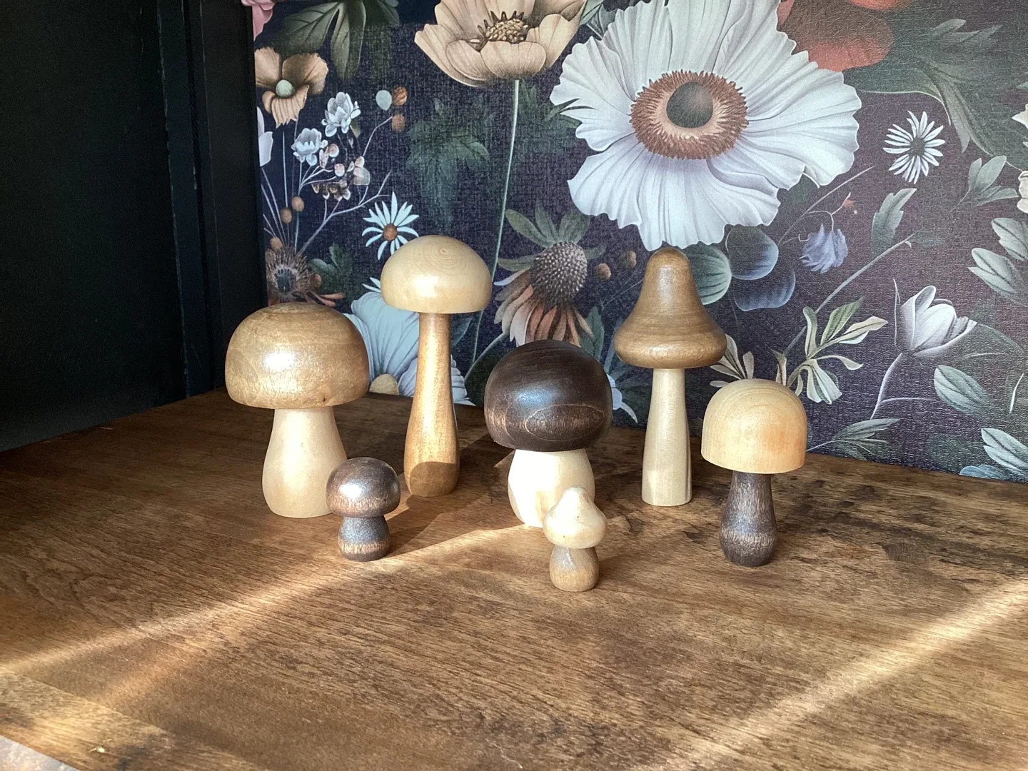 Wooden Mushroom Decor Set (Natural) image indicator(2)