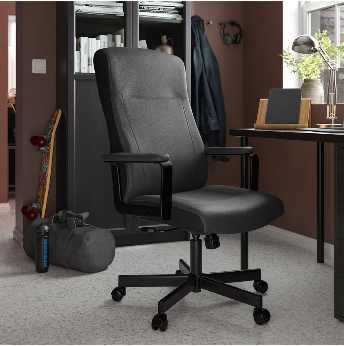 IKEA MILLBERGET Swivel chair, Murum black