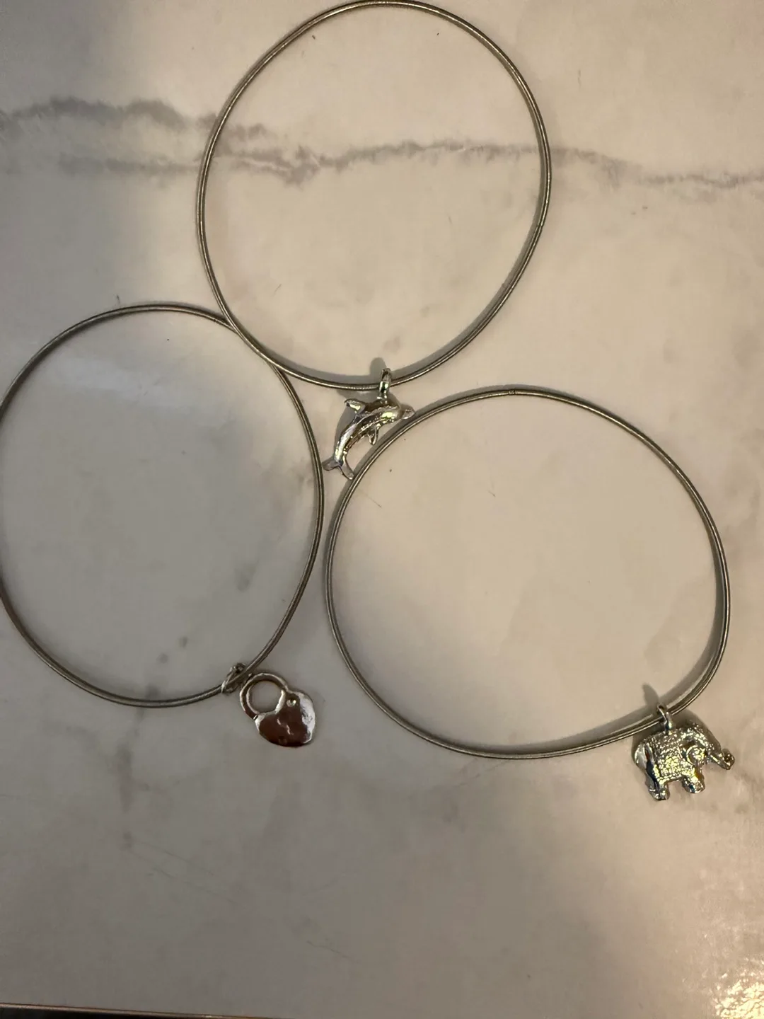 Charm Bangle Bracelets - Set of 3 thumbnail