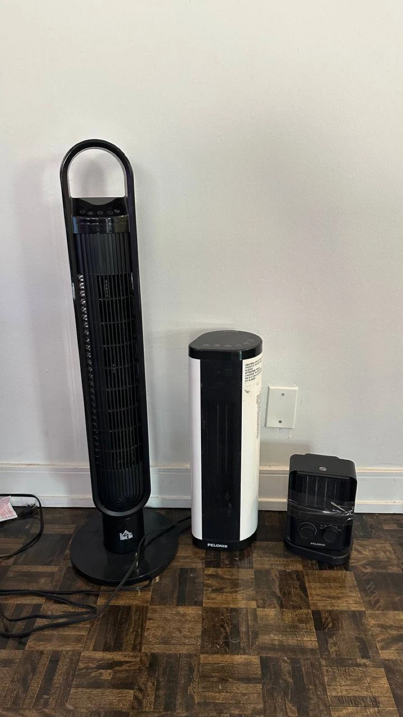 Fan with remote + 2 heaters