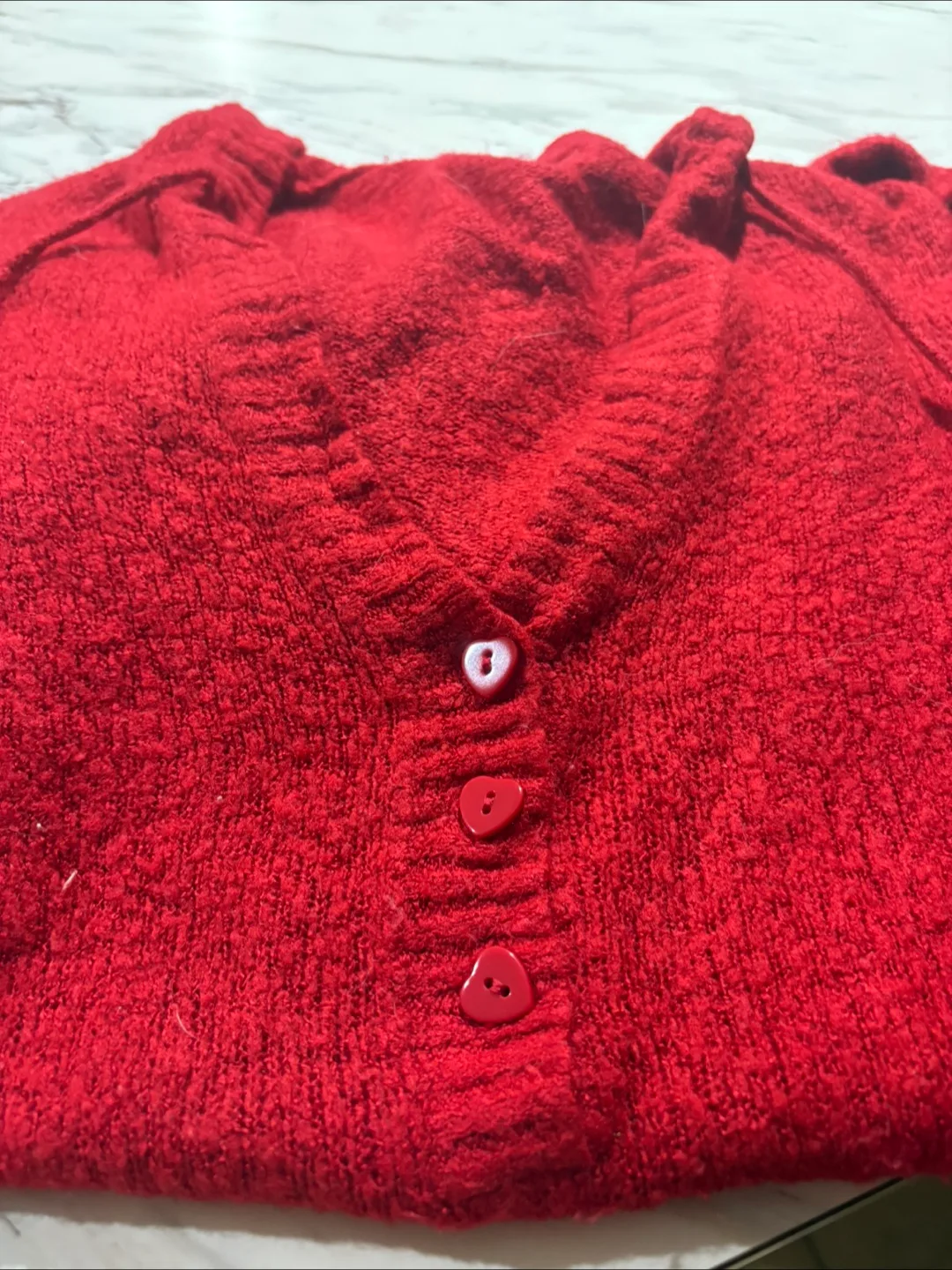 No Boundaries Juniors Red Cardigan Size S thumbnail