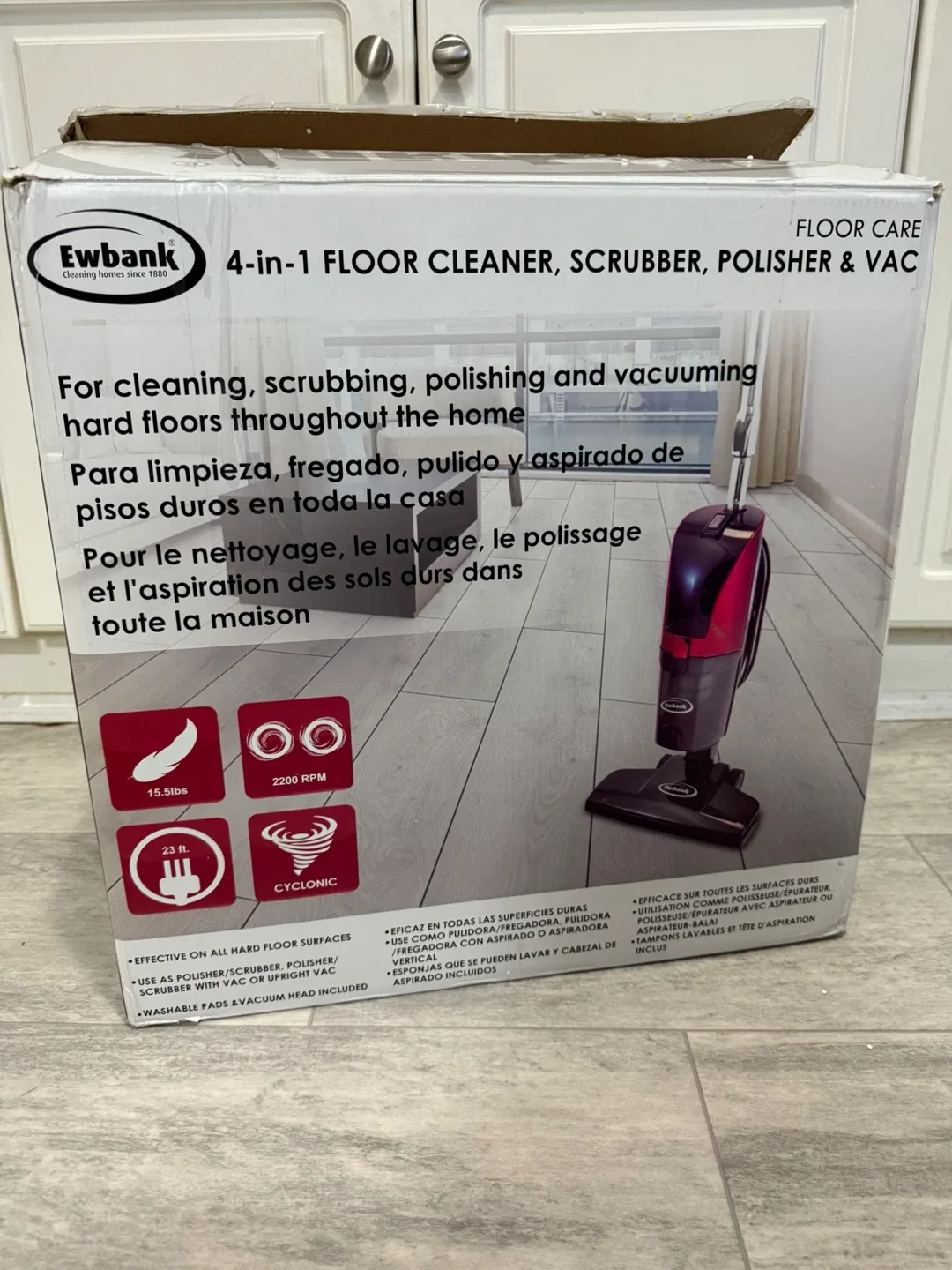 4-In-1 Floor Cleaner, Scrubber, Polisher and Vacuum image indicator(8)