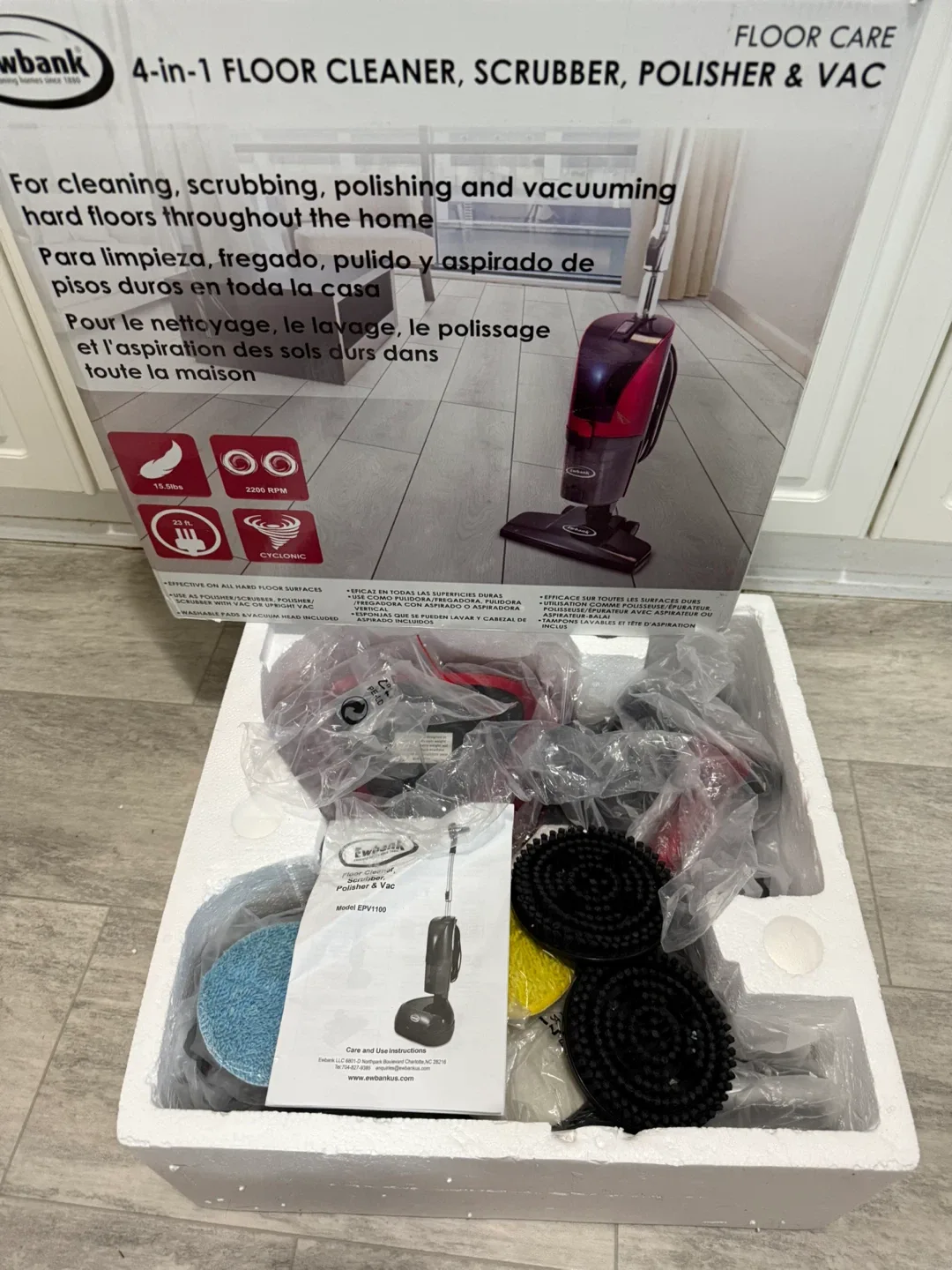 4-In-1 Floor Cleaner, Scrubber, Polisher and Vacuum image indicator(7)