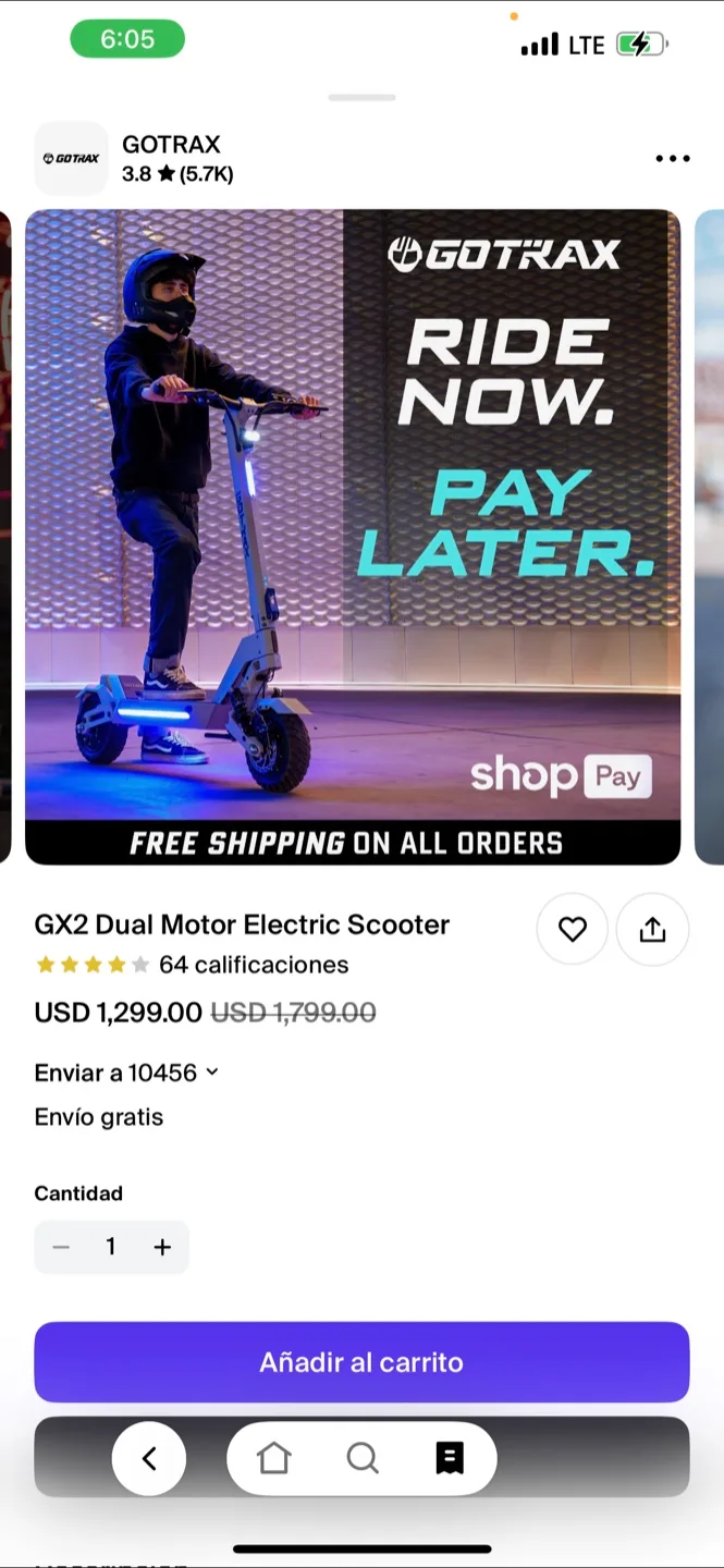 GOTRAX GX2 Dual Motor Electric Scooter image indicator(2)