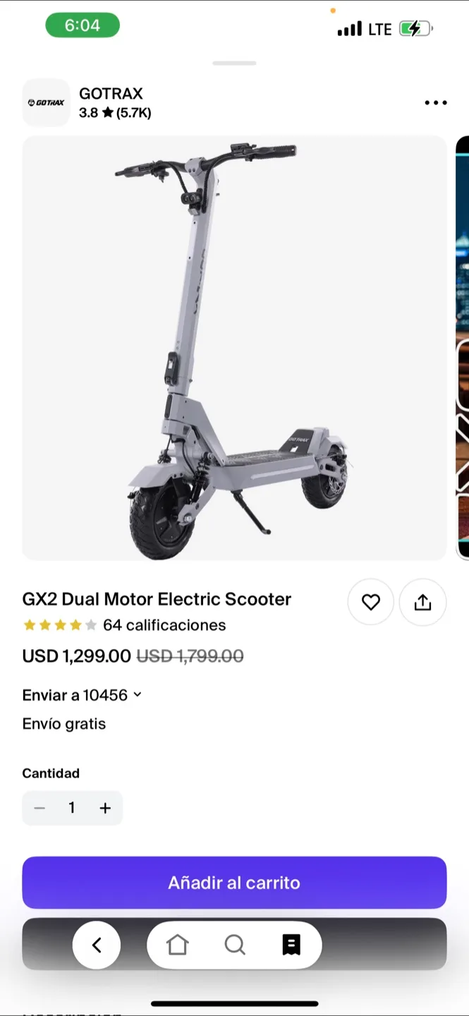 GOTRAX GX2 Dual Motor Electric Scooter image indicator(4)