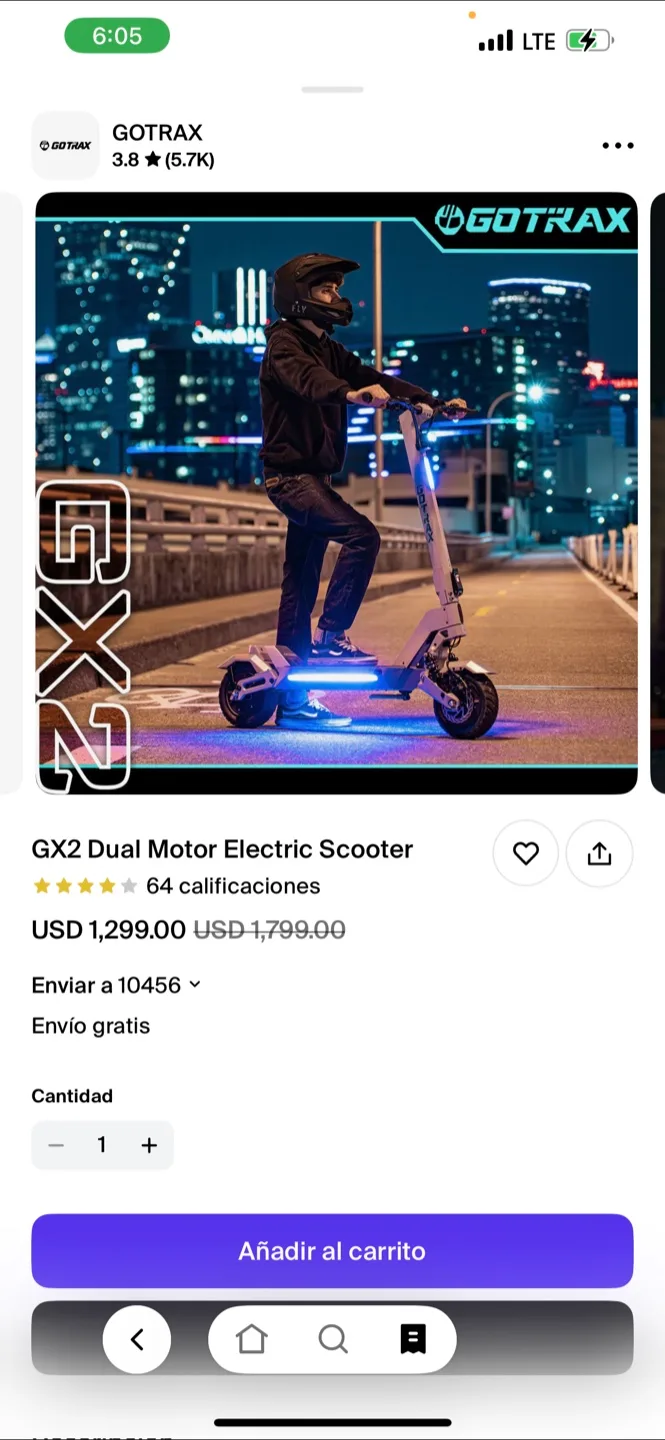GOTRAX GX2 Dual Motor Electric Scooter image indicator(3)