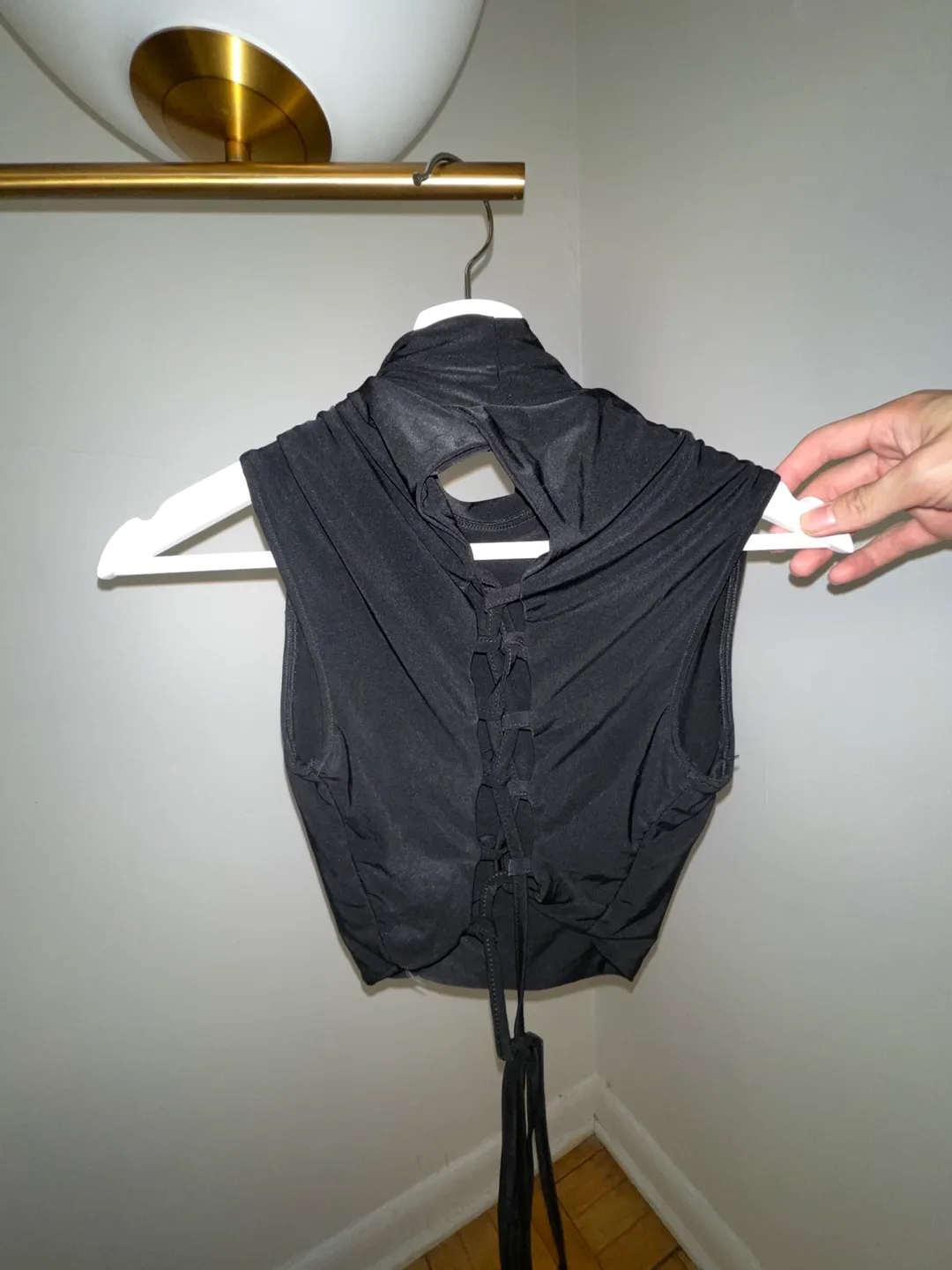 Women’s Black Sleeveless Top Clubl XS image indicator(3)