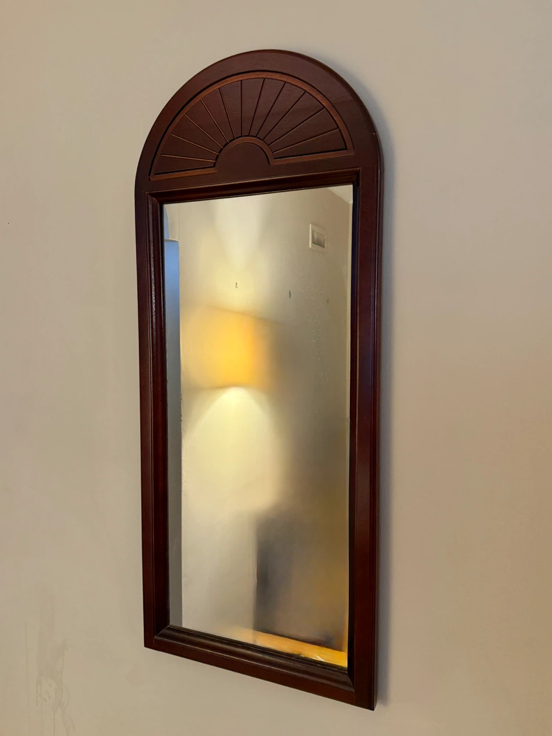 Dark Wood Half Moon Console Table - photo 2