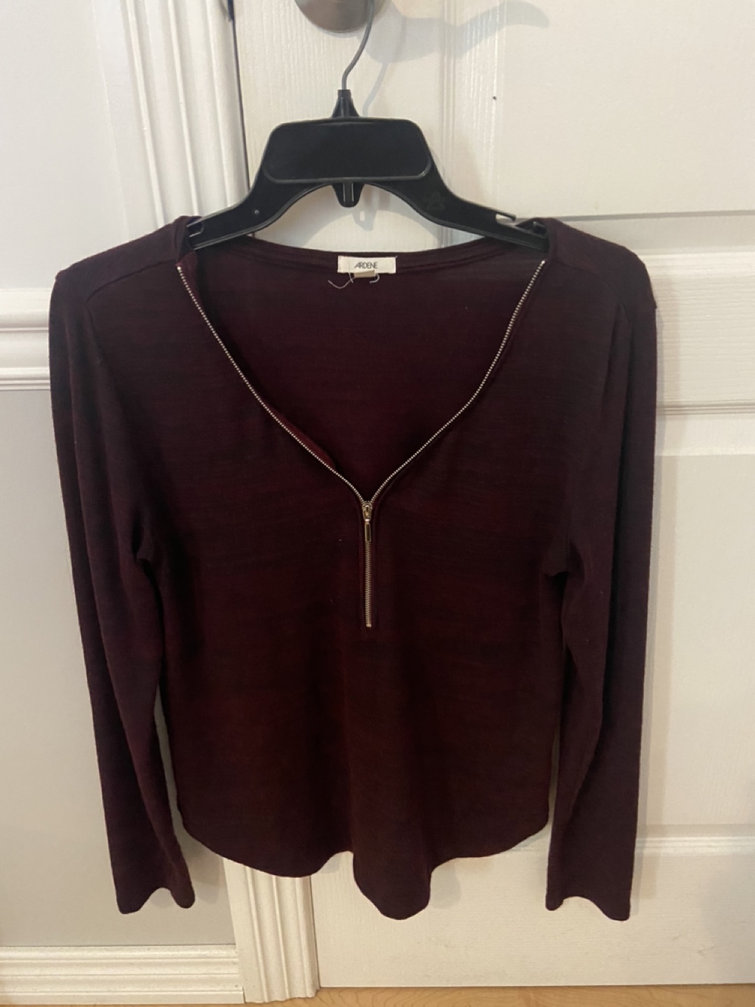 Burgundy Long Sleeve Top