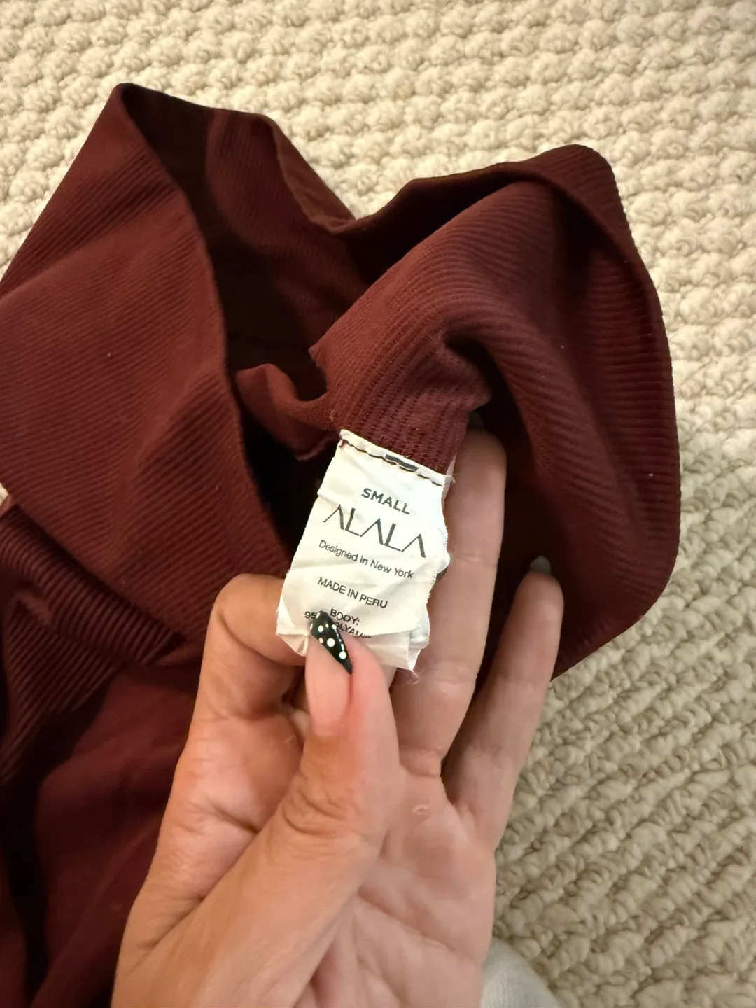 Alala Burgundy Leggings - Size Small image indicator(5)