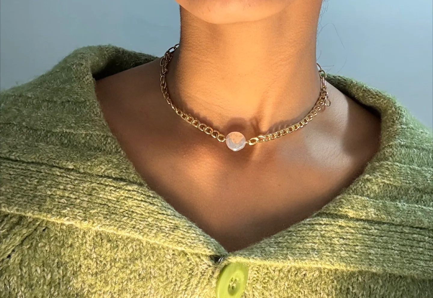 Gold Chain Bracelet with Pearl Accent thumbnail