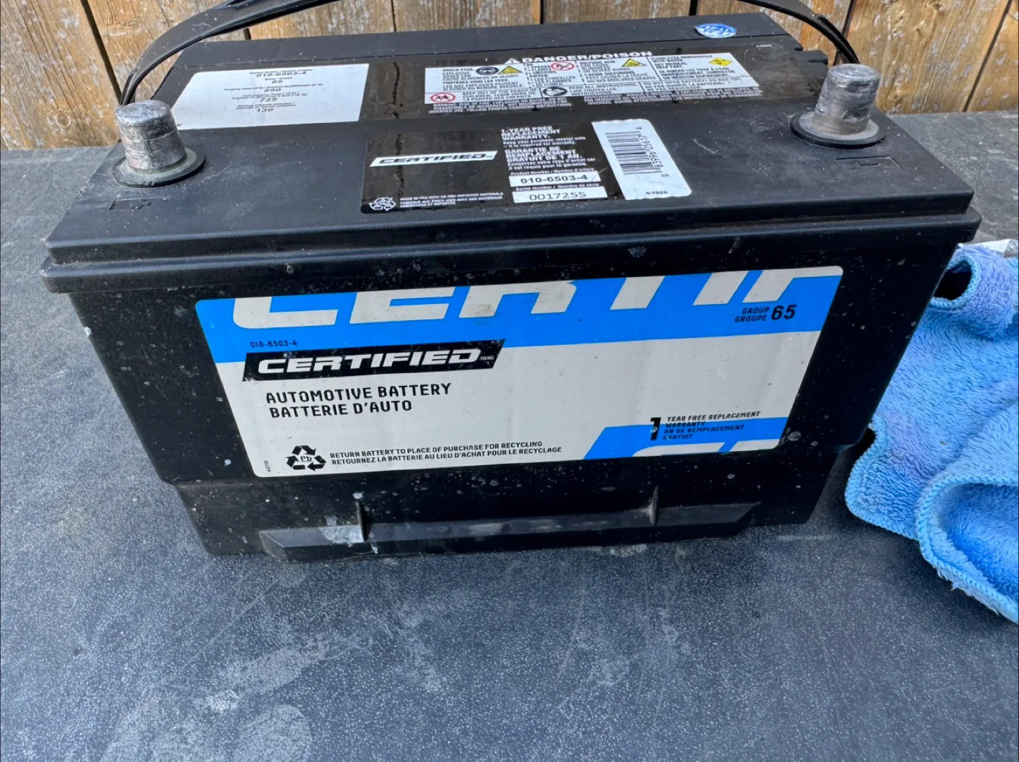 Certified Automotive Battery - Group 65 thumbnail