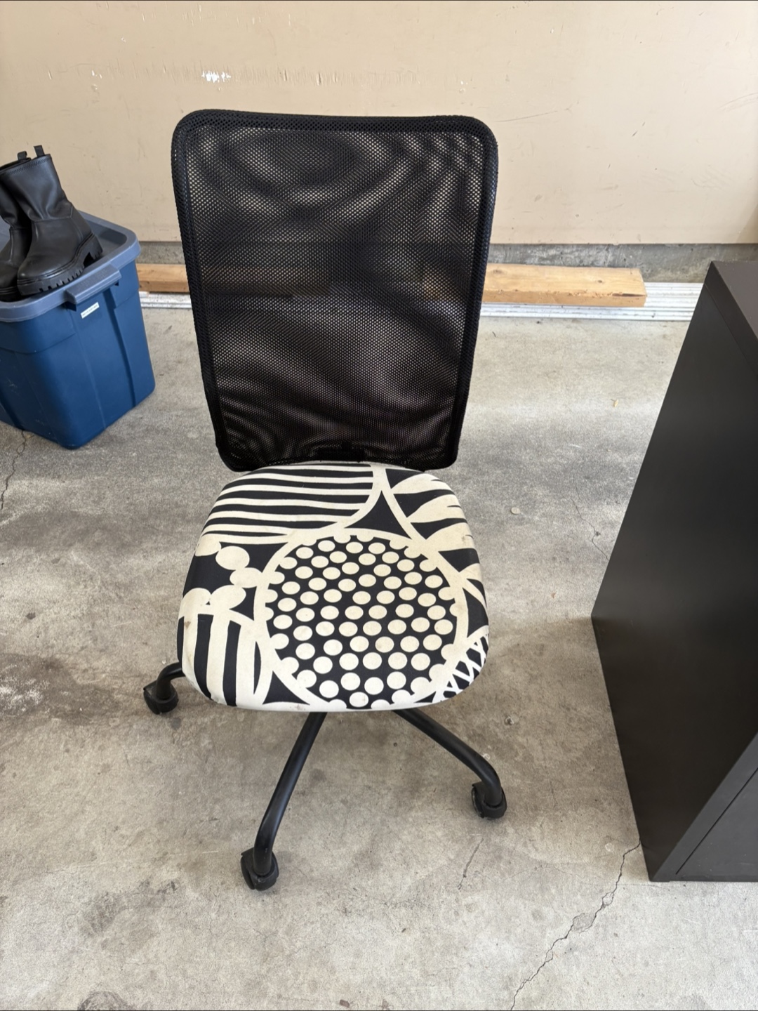 Black desk and office chair set - photo 2