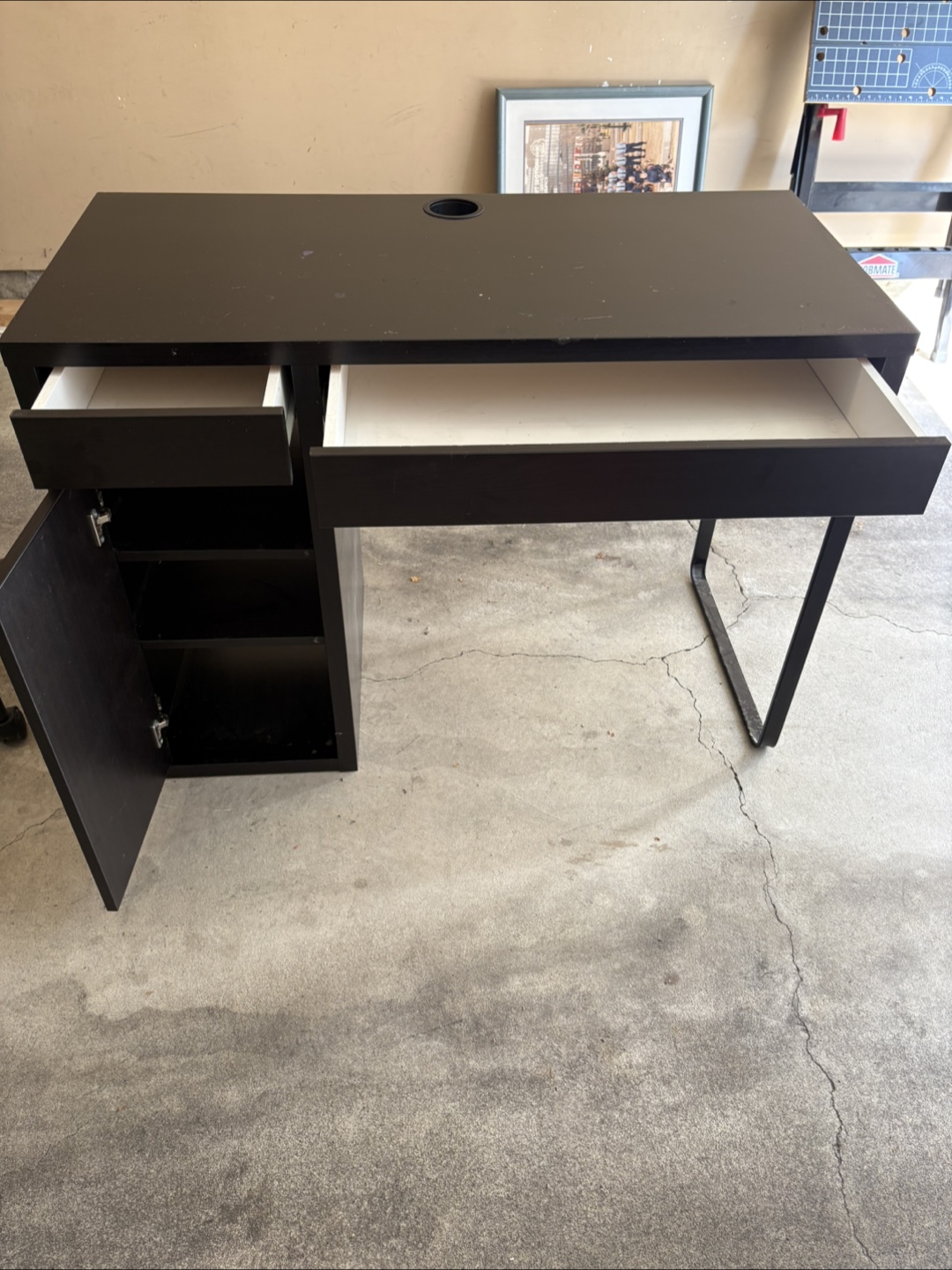 Black desk and office chair set - photo 4